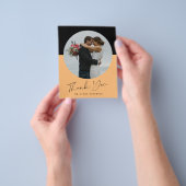 Eenvoudig budget script foto bruiloft bedankt flyer (Hand)