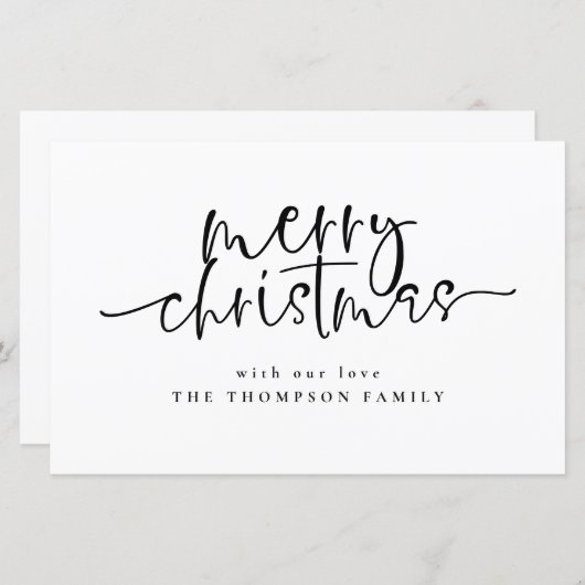 Eenvoudig budget voor elke kleurrijke kerstKaart (Voorkant / Achterkant)