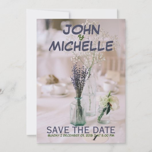 Eenvoudig budget voor huwelijksuitnodiging kaart (Voorkant)