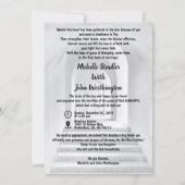 Eenvoudig budget voor huwelijksuitnodiging kaart (Achterkant)