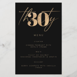 Eenvoudig Budget Zwart Goud 30e Verjaardagsfeest