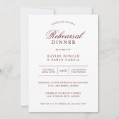 Eenvoudig 'Burgundy White Minimalist'-repetitie Kaart (Voorkant)