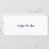 Eenvoudig 'Business Logo Navy Blue Gift'-certifica (Achterkant)