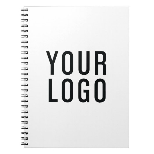 Eenvoudig Business Logo Promotie Wit Notitieboek (Voorkant)