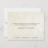 Eenvoudig Business Rustiek Boho Gold Heart Script Bedankkaart (Achterkant)