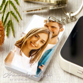 Eenvoudig cadeau op maat voor vriendje foto sleutelhanger