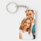 Eenvoudig cadeau op maat voor vriendje foto sleutelhanger (Voorkant)