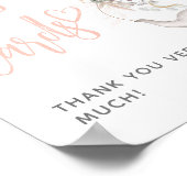 Eenvoudig cadeau voor ellephant en ballon Baby sho Poster (Hoek)