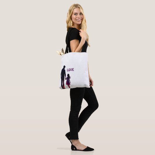 EENVOUDIG CADO VAN VADER EN DOCHTER TOTE BAG (Op model)