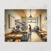 Eenvoudig café in San Francisco Mok Briefkaart (Voorkant)