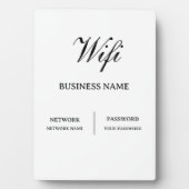 Eenvoudig Cafe Wifi Wachtwoord Fotoplaat (voorkant)