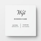 Eenvoudig Cafe Wifi Wachtwoord Fotoplaat (Voorkant)