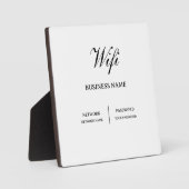 Eenvoudig Cafe Wifi Wachtwoord Fotoplaat (Voorkant)