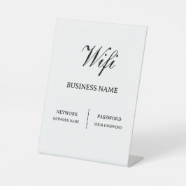 Eenvoudig Cafe Wifi Wachtwoord Reclamebord Met Voetstuk