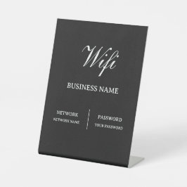 Eenvoudig Cafe Wifi Wachtwoord Reclamebord Met Voetstuk