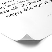 Eenvoudig Calligrafie Manuscript Unplugged Weddenb Poster (Hoek)