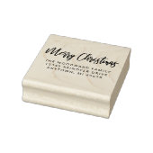 Eenvoudig calligrafie, Merry-kerstretouradres Rubberstempel (Stempel)