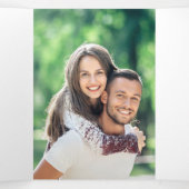 Eenvoudig calligrafie rustic greenery bruiloft pro drieluik programma (Binnenkant midden)