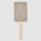 Eenvoudig calligrafie rustic greenery bruiloft pro handwaaier (Achterkant)
