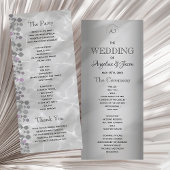 Eenvoudig calligrafiekscript bruiloft programmakaart