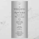 Eenvoudig calligrafiekscript bruiloft programmakaart (Voorkant)