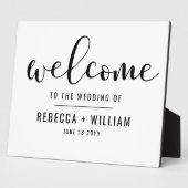 Eenvoudig Calligrafiescript welkome bruiloft Fotoplaat (Zijkant)