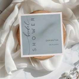 Eenvoudig Calligrafiet Blauw Vrijgezellenfeest Servet