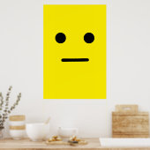 Eenvoudig Calm Yellow Face Poster (Keuken)