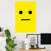 Eenvoudig Calm Yellow Face Poster (Thuiskantoor)