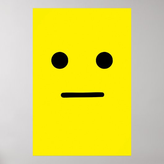 Eenvoudig Calm Yellow Face Poster (Voorkant)