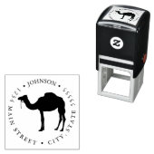 Eenvoudig Camel Silhouet Retourlabel Zelfinktende Stempel (In situ)