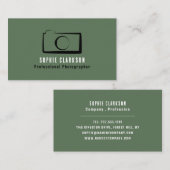 Eenvoudig camerapictogram, fotograaf, fotografie visitekaartje (Voorkant / Achterkant)