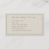 Eenvoudig Canvas Minimal Corporate Visitekaartje (Achterkant)