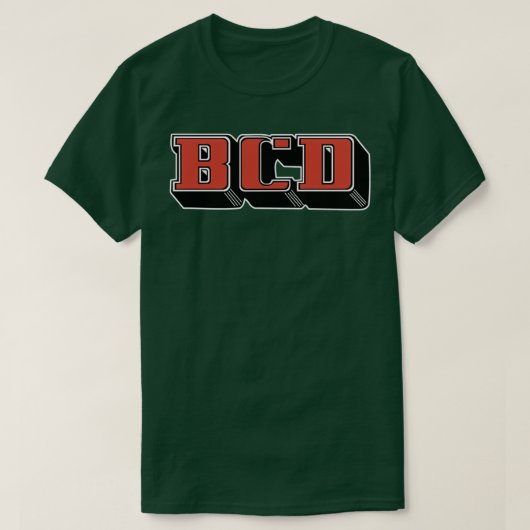 Eenvoudig Casual BCD-ontwerp T-shirt (Design voorkant)