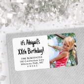 Eenvoudig Casual foto-retouradres op elke verjaard Etiket