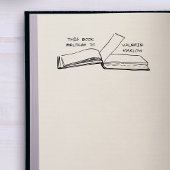 Eenvoudig Casual Handschrift Custom Library Boek Zelfinktende Stempel