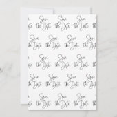 Eenvoudig Casual handschrift Sla de trouwdatum op Kaart (Achterkant)