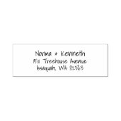 Eenvoudig Casual handschriftheradres voor bruiloft Zelfinktende Stempel (Design)