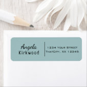 Eenvoudig Casual lichtblauw, eenvoudig en minimaal Etiket (Insitu)