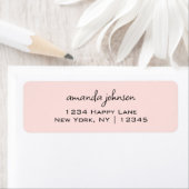 Eenvoudig Casual lichtroze, minimaal, zuiver Etiket (Insitu)