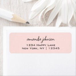 Eenvoudig Casual lichtroze, minimaal, zuiver Etiket