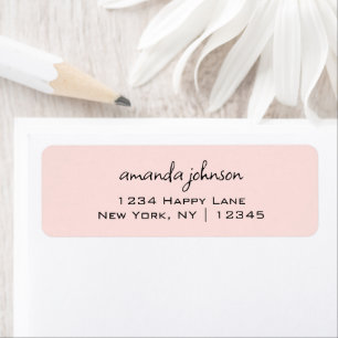 Eenvoudig Casual lichtroze, minimaal, zuiver Etiket