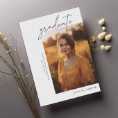 Eenvoudig Casual Script College 2 Photo Afstuderen Aankondiging