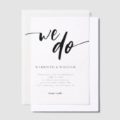 Eenvoudig Casual script dat we doen bruiloft Vellum Uitnodigingen (Offset)