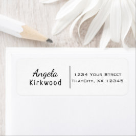 Eenvoudig Casual zwart zwart, eenvoudig en minimaa Etiket