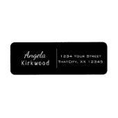 Eenvoudig Casual zwart zwart, eenvoudig en minimaa Etiket (Voorkant)