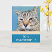 Eenvoudig Cat Custom Miss You Kaart (Gele Bloem)