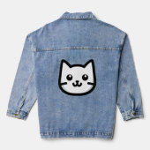 Eenvoudig CAT-ontwerp Denim Jacket (Achterkant)