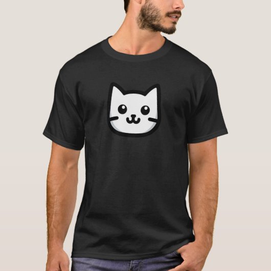 Eenvoudig CAT-ontwerp T-shirt (Voorkant)