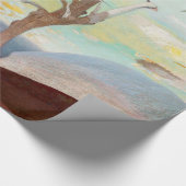 Eenvoudig Cedar Tree Landscape Painting Cadeaupapier (Hoek)